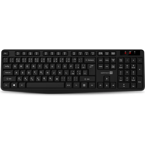 CONNECT IT OfficeBase Wireless Combo bezdrátová černá klávesnice + myš - Klávesnicové sety - Obrázek 19N0000P01