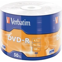 VERBATIM DVD-R (50 ks) 16x WRAP 4.7GB MATT - Optické disky