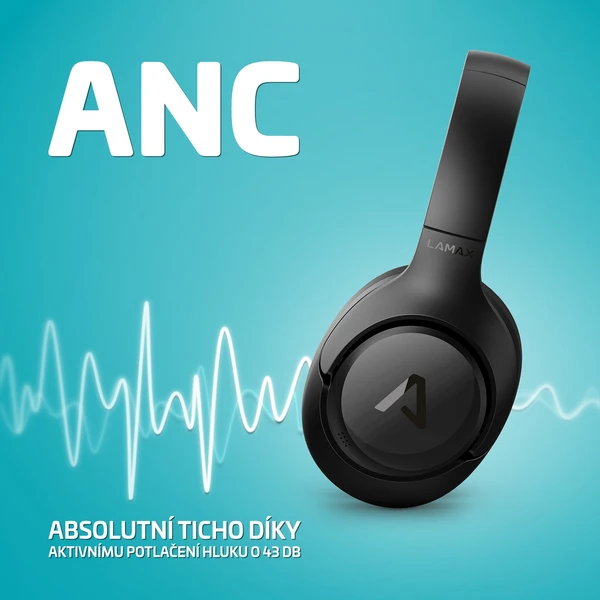 LAMAX BeatComfort1 ANC náhlavní sluchátka černá - Sluchátka - Obrázek 19c1a51572a540ae90773b85d16b63af