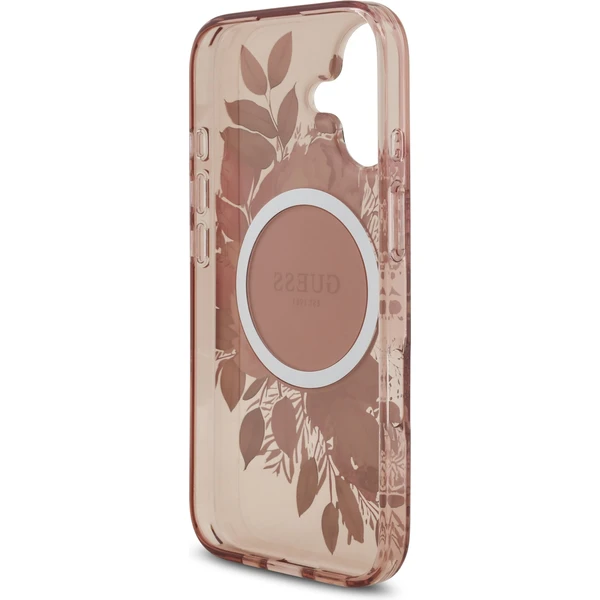 Guess IML Flowers Strap MagSafe kryt iPhone 17 růžový - Pouzdra - Obrázek 19ced04c9fae422cb8e1844a85388140