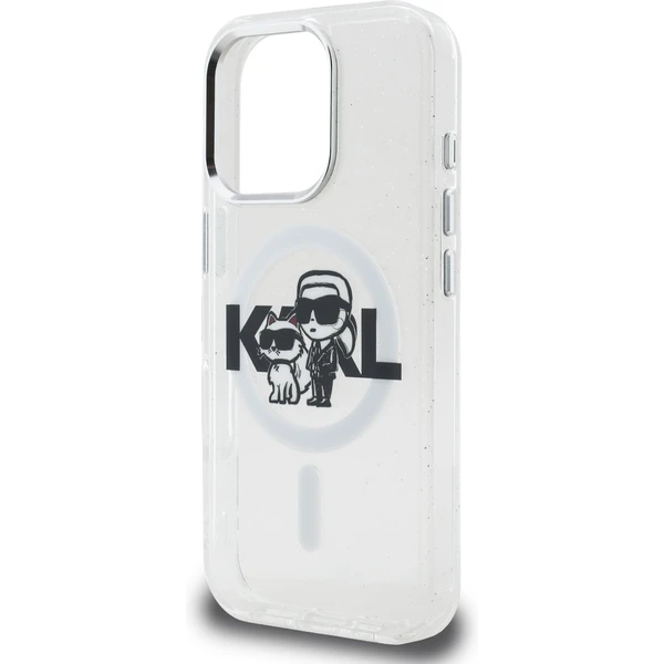 Karl Lagerfeld IML Glitter Karl and Choupette Sketch MagSafe kryt iPhone 16 Pro čirý - Pouzdra - Obrázek 19d961d7536948c6ab7708272f0c01d0