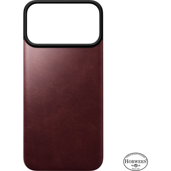 Nomad Magnetic Leather Back (Horween) MagSafe kožený kryt iPhone 18 Pro Max Burgundy - Pouzdra - Obrázek 19e121c6a1a246148e4f26411d9f66a3