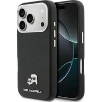 Karl Lagerfeld PU Karl and Choupette Heads Pins MagSafe kryt iPhone 17 Pro Max černý - Pouzdra