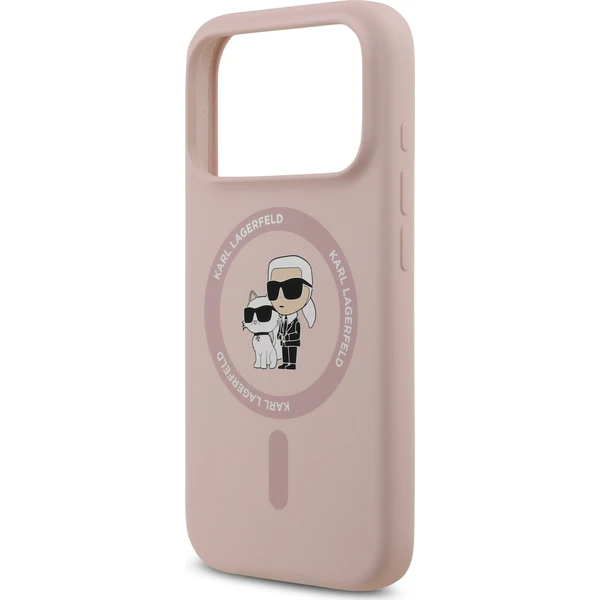 Karl Lagerfeld Liquid Silicone Karl and Choupette MagSafe kryt iPhone 18 Pro růžový - Pouzdra - Obrázek 19f34b642a344012bd64c9af16a5bbc2