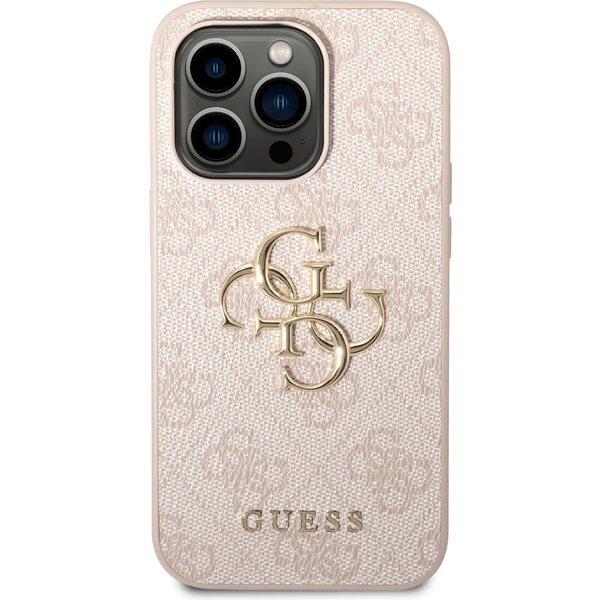 Guess PU 4G Metal Logo kryt iPhone 15 Pro Max růžový - Pouzdra - Obrázek 1A72000N01