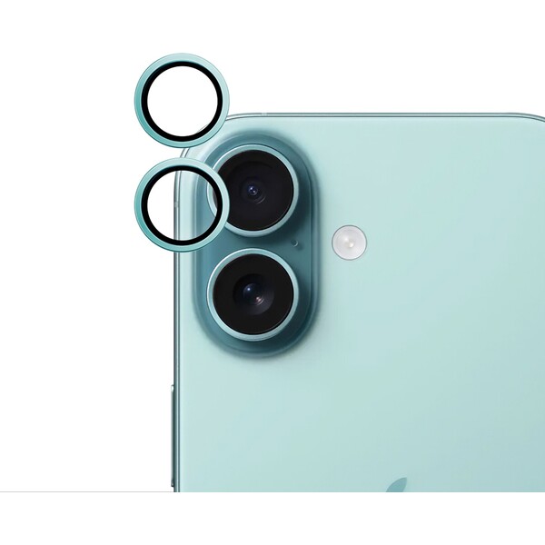 iWant ochrana čoček na kameru Apple iPhone 16/16 Plus modrozelená Modrozelená