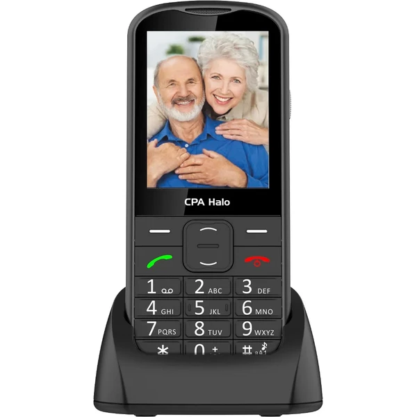CPA Halo 28 Senior černý s nabíjecím stojánkem - Mobilní telefony - Obrázek 1AH6000K01
