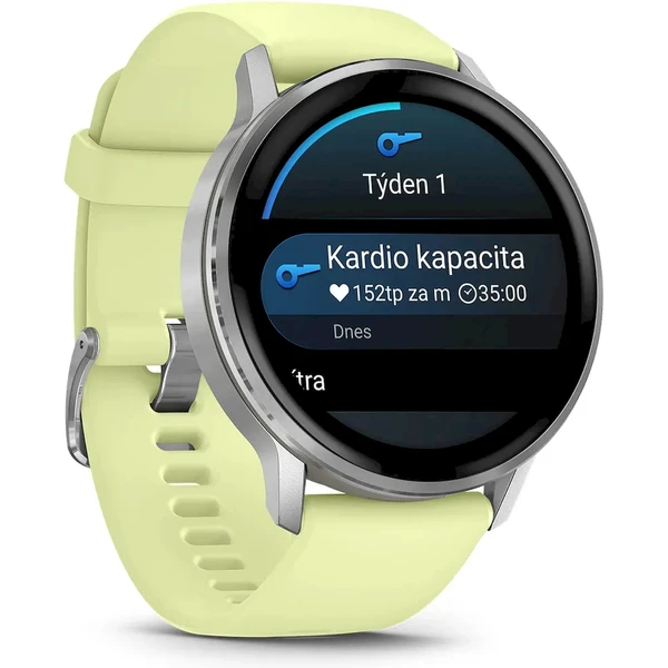 Garmin Venu 4 (45 mm) Stříbrné / Citron silikonový řemínek - Chytré hodinky - Obrázek 1ATI000K01