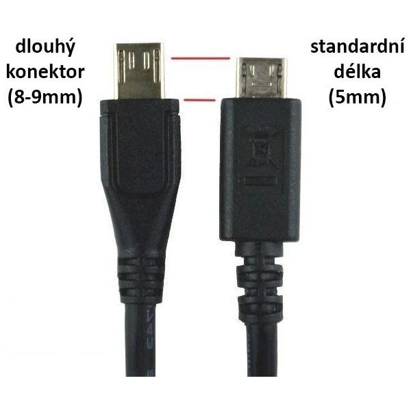 PremiumCord USB-A/MicroUSB-B napájecí kabel 1,8m černý - Kabely a redukce - Obrázek 1B74000301