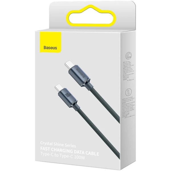 Baseus Crystal Shine USB-C/USB-C napájecí kabel 100W 2m černý - Kabely a redukce - Obrázek 1ERL100501