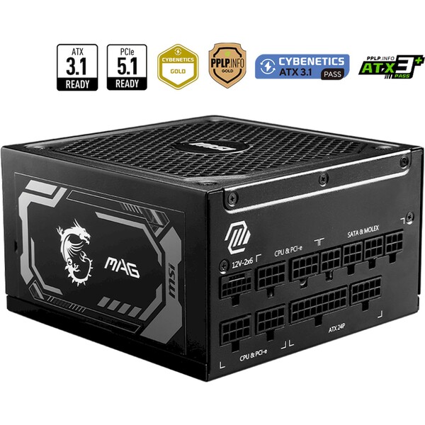 MSI MAG A1250GL 1250W (306-7ZP9A11-CE0) Černá