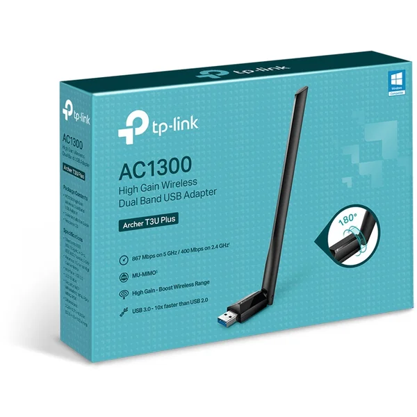 TP-Link Archer T3U Plus WiFi USB adaptér - Síťové karty - Obrázek 1FNFF00101