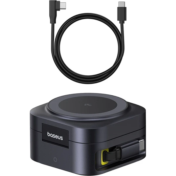 Baseus PicoGo Series magnetický bezdrátový nabíjecí stojánek 2v1 Qi2 67W černý - Nabíječky - Obrázek 1HGE000L01