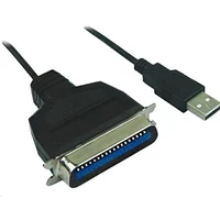 PremiumCord USB-A/LPT kabel 1,5m černý - Kabely a redukce