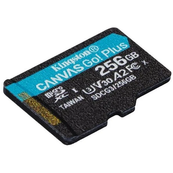 Kingston microSDXC Canvas Go! Plus 256GB 170MB/s UHS-I U3 + SD adaptér - Paměťové karty - Obrázek 1I3X000501