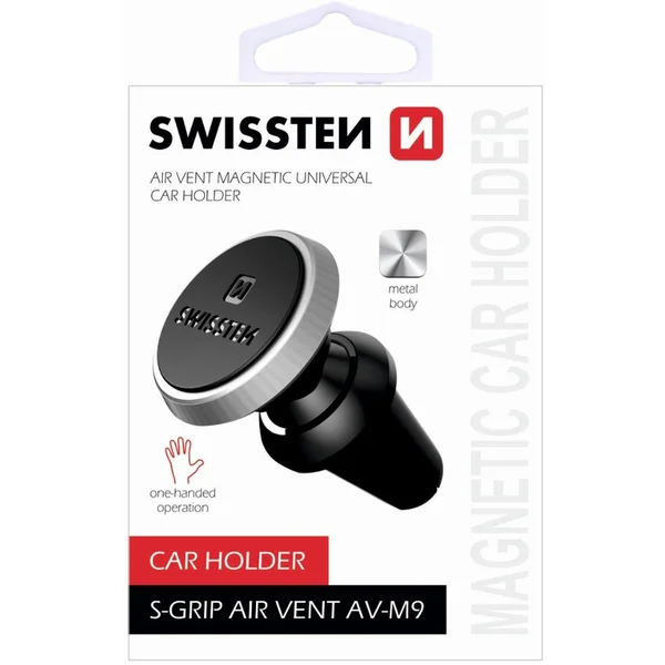 SWISSTEN S-Grip AV-M9 magnetický držák do ventilace stříbrný - Držáky - Obrázek 1J60000301