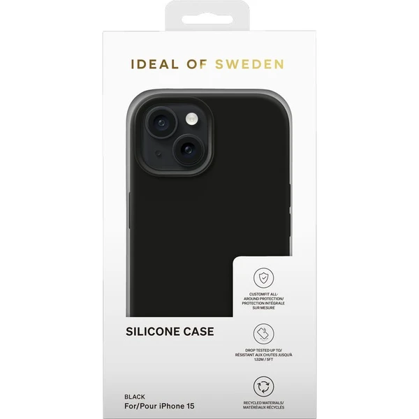 iDeal Of Sweden silikonový zadní kryt iPhone 15 černý - Pouzdra - Obrázek 1K90000O01