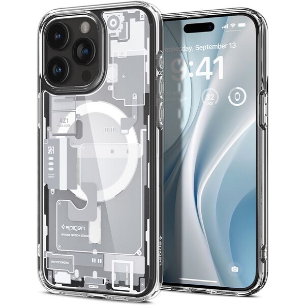 Spigen Ultra Hybrid MagFit kryt iPhone 15 Pro Max zero one bílý