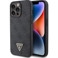 Guess PU 4G Strass Triangle Metal Logo kryt iPhone 15 Pro Max černý - Pouzdra