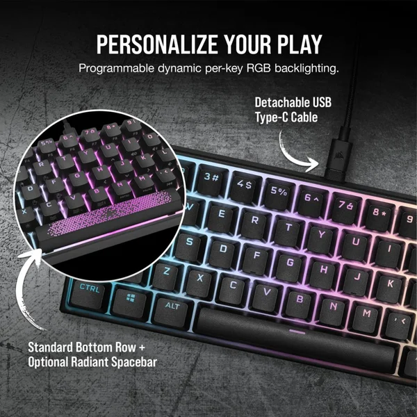 Corsair K65 RGB Mini Cherry MX Speed US - Klávesnice - Obrázek 1KKE100501