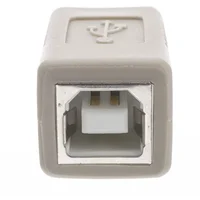 PremiumCord USB-B/USB-B redukce šedá - Kabely a redukce