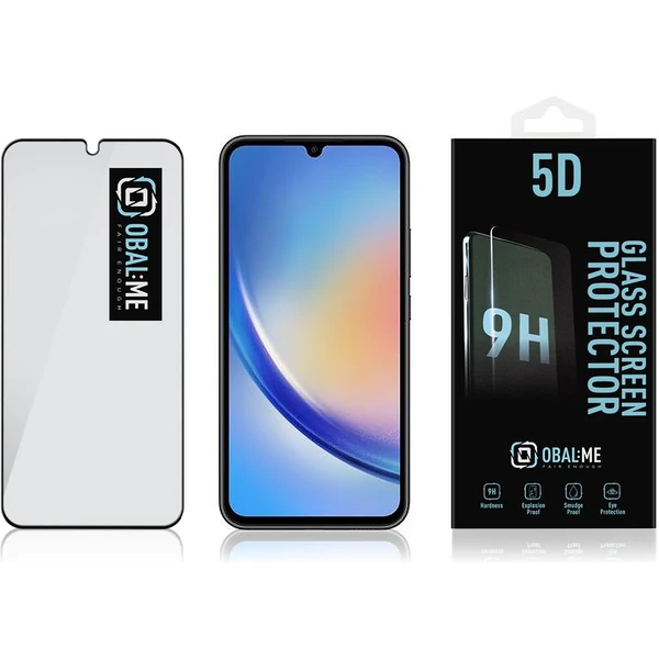 Obal:Me 5D tvrzené sklo Samsung Galaxy A34 5G černé - Ochranné folie a skla - Obrázek 1LK6000701