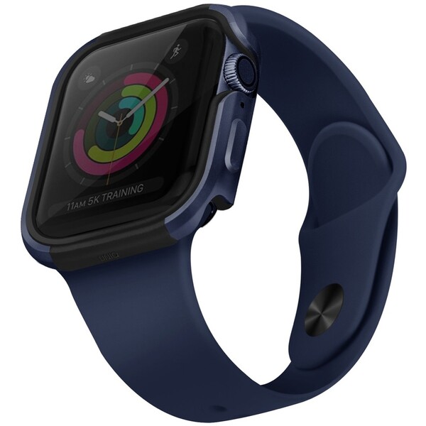 UNIQ Valencia kovové pouzdro Apple Watch (44mm) modré