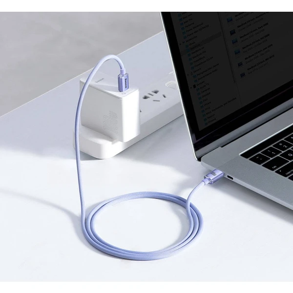 Baseus Crystal Shine USB-C/USB-C napájecí kabel 100W 1,2m fialový - Kabely a redukce - Obrázek 1MRL100501