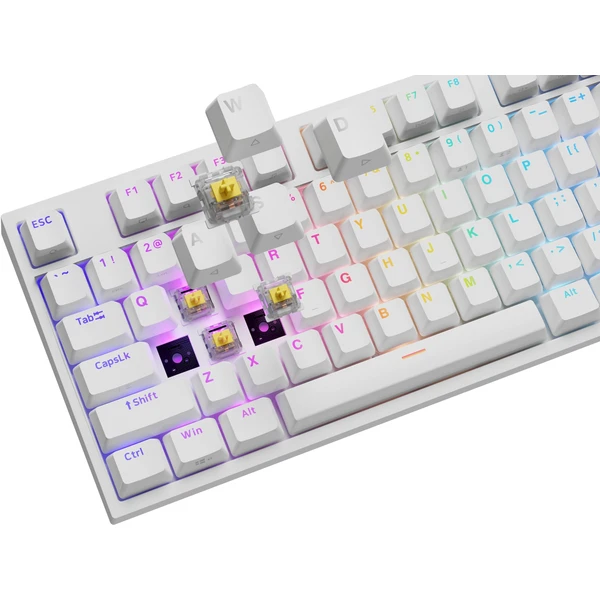 Genesis Thor 404 herní klávesnice Gateron Yellow Pro US bílá - Klávesnice - Obrázek 1OBE000K01