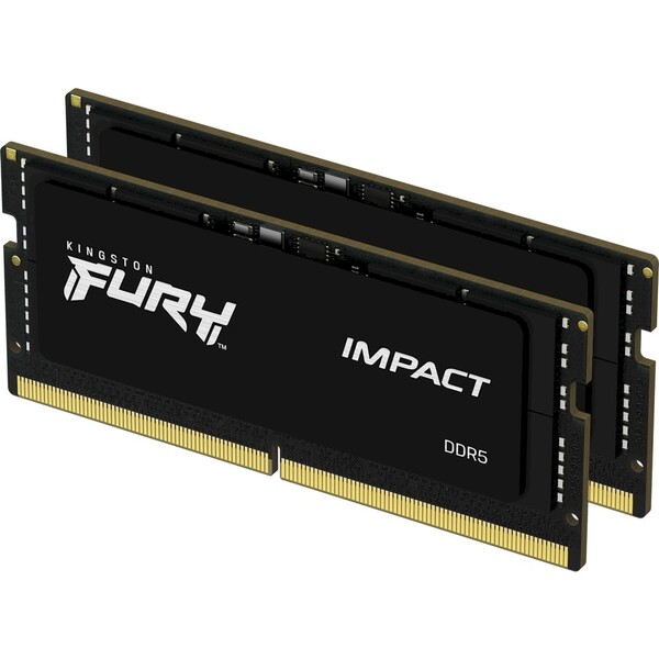Kingston FURY Impact DDR5 32GB 6000MHz CL38 SO-DIMM (2x16GB) XMP (KF560S38IBK2-32) Černá