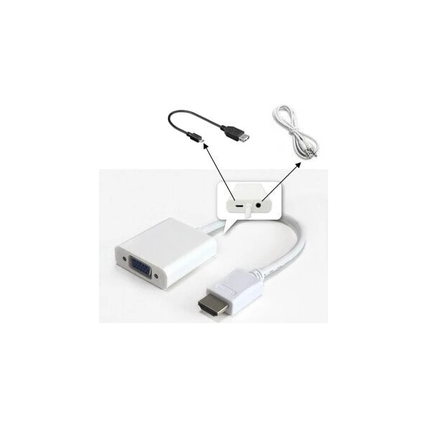 PremiumCord HDMI/VGA + 3,5mm redukce černá - Kabely a redukce - Obrázek 1OSU000501