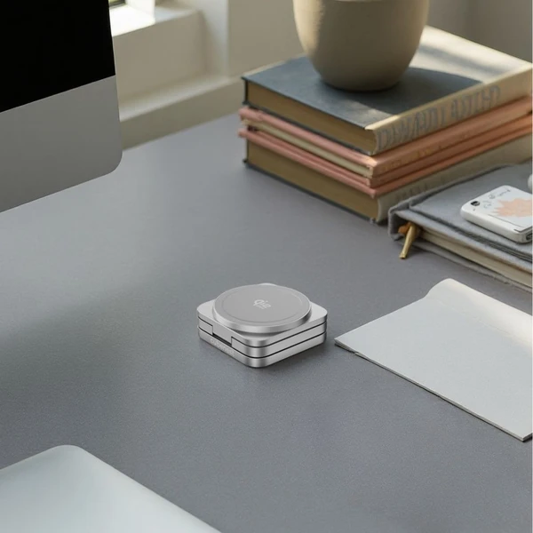 Cubenest SQ312 Ultra Qi2.2 (MagSafe) 3v1 nabíječka (35W) šedá - Nabíječky - Obrázek 1P5I000K01
