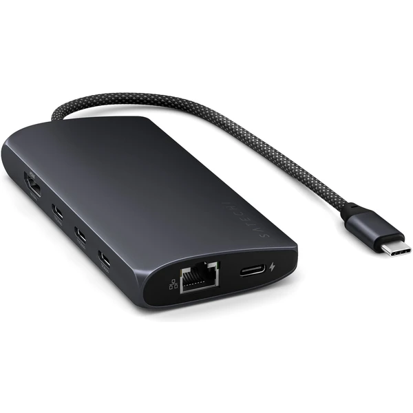 Satechi USB-C víceportový adaptér 8K s Ethernet V3 černý - USB huby - Obrázek 1QX5000O01