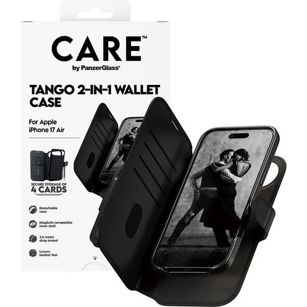 PanzerGlass® CARE Tango 2v1 Wallet pouzdro s MagSafe Apple iPhone Air černé - Pouzdra - Obrázek 1RDH000K01