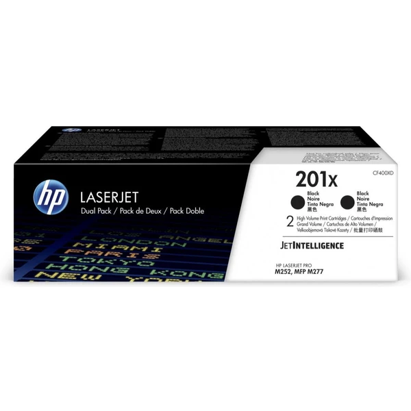 HP CF400XD č. 201X Černá dvojbalení originální - Tonery - Hlavní obrázek