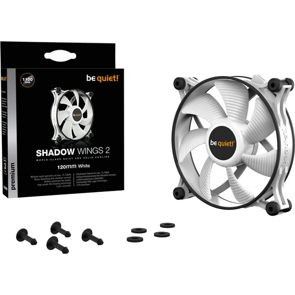 Be quiet! Shadow Wings 2 120mm bílá - Ventilátory pro PC - Obrázek 1RUG300401