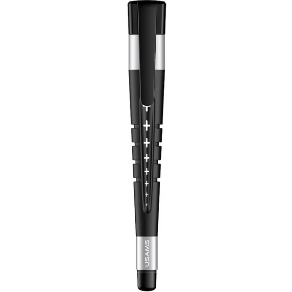 USAMS SJ198 3v1 Lightning kabel se stylusem a držákem stříbrný - Stylusy - Obrázek 1SDT000101