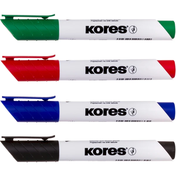 Kores K-MARKER popisovače na bílé tabule a flipcharty s kulatým hrotem 4 barvy - Popisovače - Obrázek 1T7H000K01