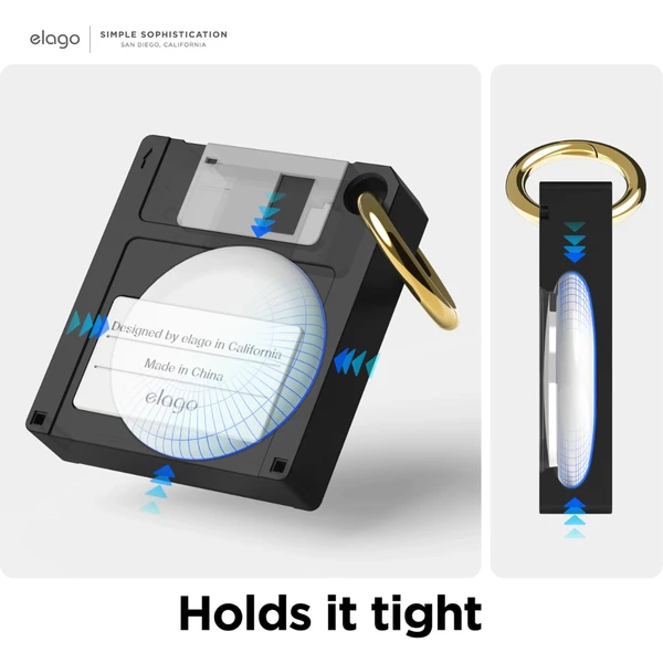 ELAGO Floppy Disk pouzdro pro Apple AirTag černé - Pouzdra - Obrázek 1TEM100501