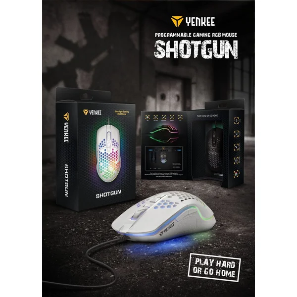 YENKEE YMS 3030WE Shotgun herní myš bílá - Myši - Obrázek 1WASF00101
