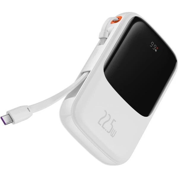 Baseus Qpow Pro 10000mAh, 22,5W, s kabelem USB-C bílá - Powerbanky - Obrázek 1WHL000K01