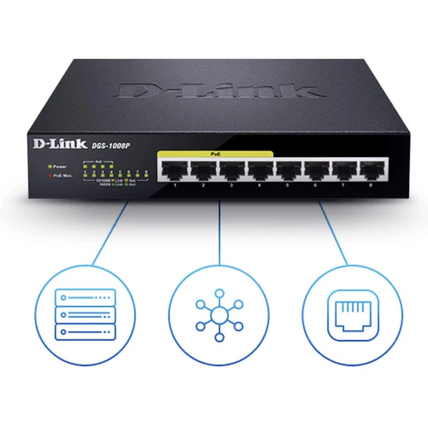 D-Link DGS-1008P switch - Switche - Obrázek 1XCZ000501