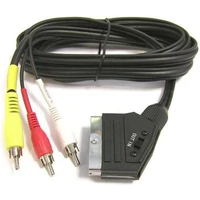 PremiumCord SCART/3x Cinch kabel 1,5m černý - Kabely a redukce