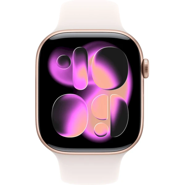 Apple Watch Series 11 Cellular (46mm) Zlatý Titan se světle ruměným sportovním řemínkem M/L - Chytré hodinky - Obrázek 1YRH000K01