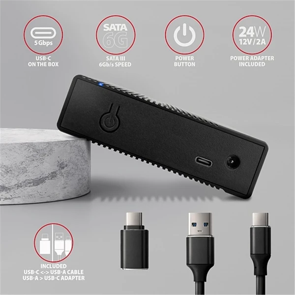 AXAGON EE35-GTR RIBBED externí box pro 3,5“ disk - Externí boxy - Obrázek 1YS6000701