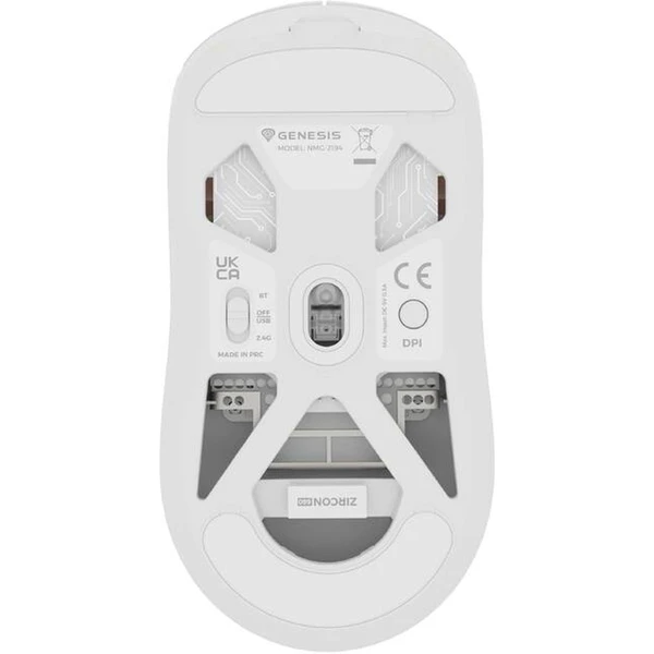 GENESIS ZIRCON 660 PRO bezdrátová herní myš bílá - Myši - Obrázek 1YSE000K01