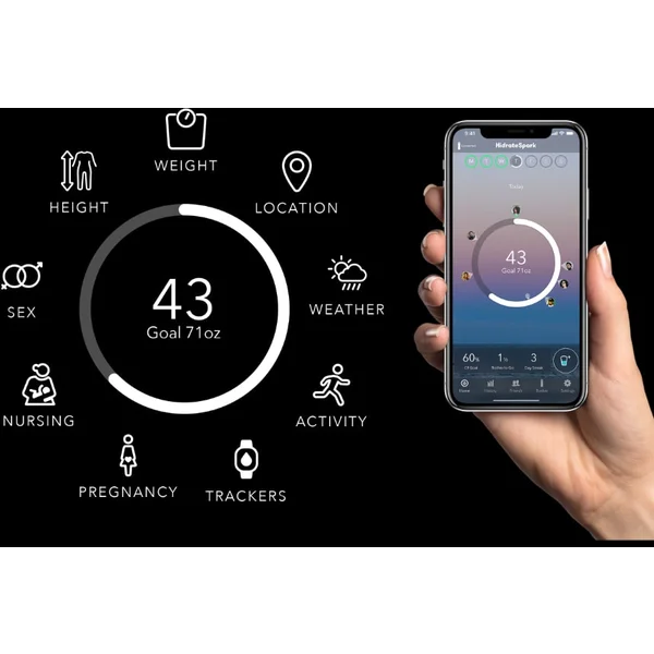 HidrateSpark bluetooth chytrá láhev nerezová - Chytré láhve - Obrázek 1YXEF00101