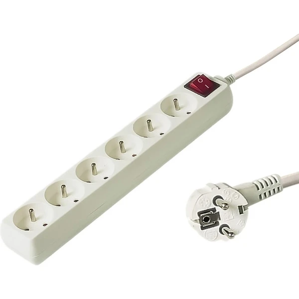 PremiumCord Prodlužovací přívod 230V 3m 6 zásuvky - Zásuvky - Obrázek 1ZL3700301