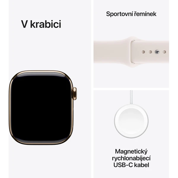 Apple Watch Series 11 Cellular (46mm) Zlatý Titan se světle ruměným sportovním řemínkem S/M - Chytré hodinky - Obrázek 1ZRH000K01