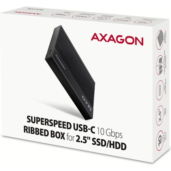 AXAGON EE25-GTR RIBBED externí box pro 2,5“ disk - Externí boxy - Obrázek 1ZS6000701
